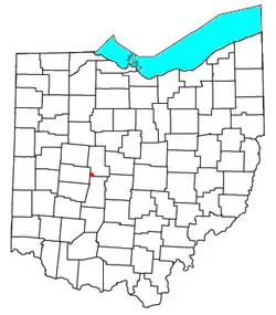 Location of Irwin, Ohio