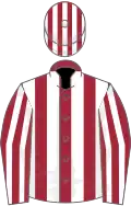 Maroon and white stripes
