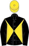 Black and yellow diabolo, black sleeves, yellow cap