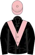 Black, pink chevron, pink cap