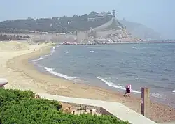 Sea near the pavillion