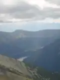 The Pirin Mountains can be seen from Musala