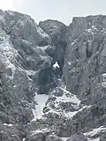 Prednje Okno, the larger of the two rock windows