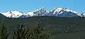 Left to right: Mt. Prophet, Genesis, and Chaos seen from North Cascades Highway