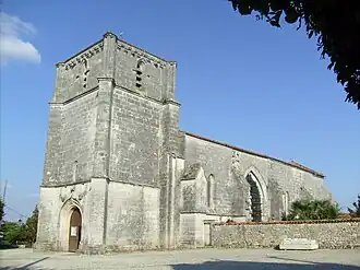 The church in Romegoux