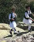 Sarakatsani children in fustanella