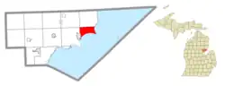 Location within Arenac County