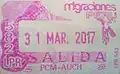 Exit stamp