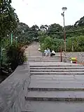Steps to Temple Anandalingeshwara temple from west