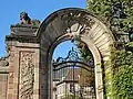 Main portal on Rue brûlée (detail), added in 1747 by Joseph Massol.