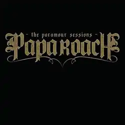 The album title written with band's name written underneath, both in gold.