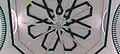 Geometric pattern under the mosque roof that covers the prayer hall