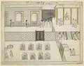 A depiction of provincial examination (1684-1685) during the Lê dynasty in Samuel Baron's book, A Description of the Kingdom of Tonqueen. Candidates are shown to be encased in bamboo cages.