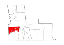 Location in Broome County