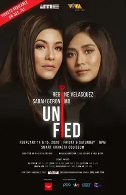 A poster of the concert Unified