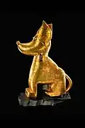 Waiting for Master, 1986, earthenware, paint, simulated gold leaf, and applied decals