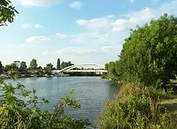 Image 8Walton Bridge built in the 2010s is a landmark of the northerly Spelthorne and Elmbridge boroughs (from Portal:Surrey/Selected pictures)