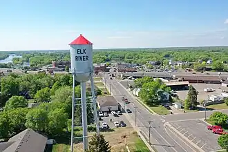 Aerial view of Elk River