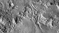 Channels on North wall of Baldet Crater, as seen by CTX camera (on Mars Reconnaissance Orbiter). Note: this is an enlargement of the previous image of Baldet Crater.