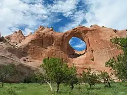 Window Rock (landform) at Window Rock, Arizona